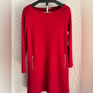Size Large; Long sleeve red dress by the GAP